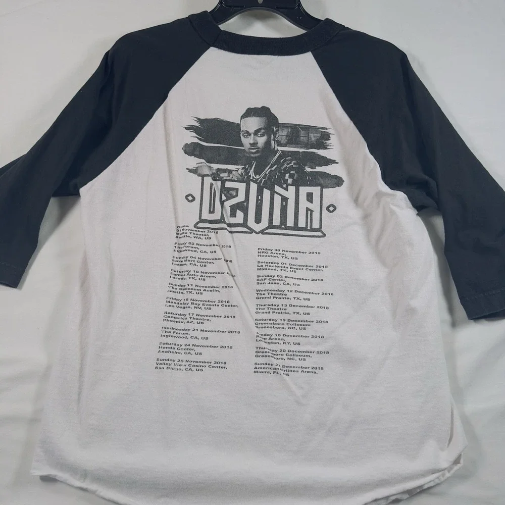 Ozuna T Shirt Men M 3/4 Sleeve Baseball Black 2018 Concert Tour Latin Music